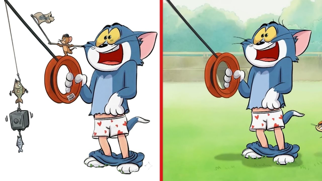 Tom and Jerry Kite-flying Funny Drawing Meme video 🤣😂
