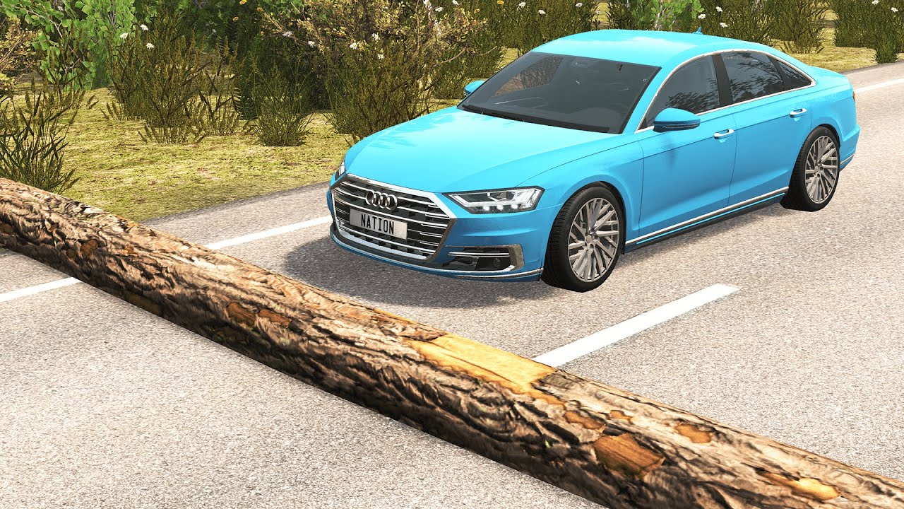 Cars vs Fallen Tree #5 – BeamNG.Drive