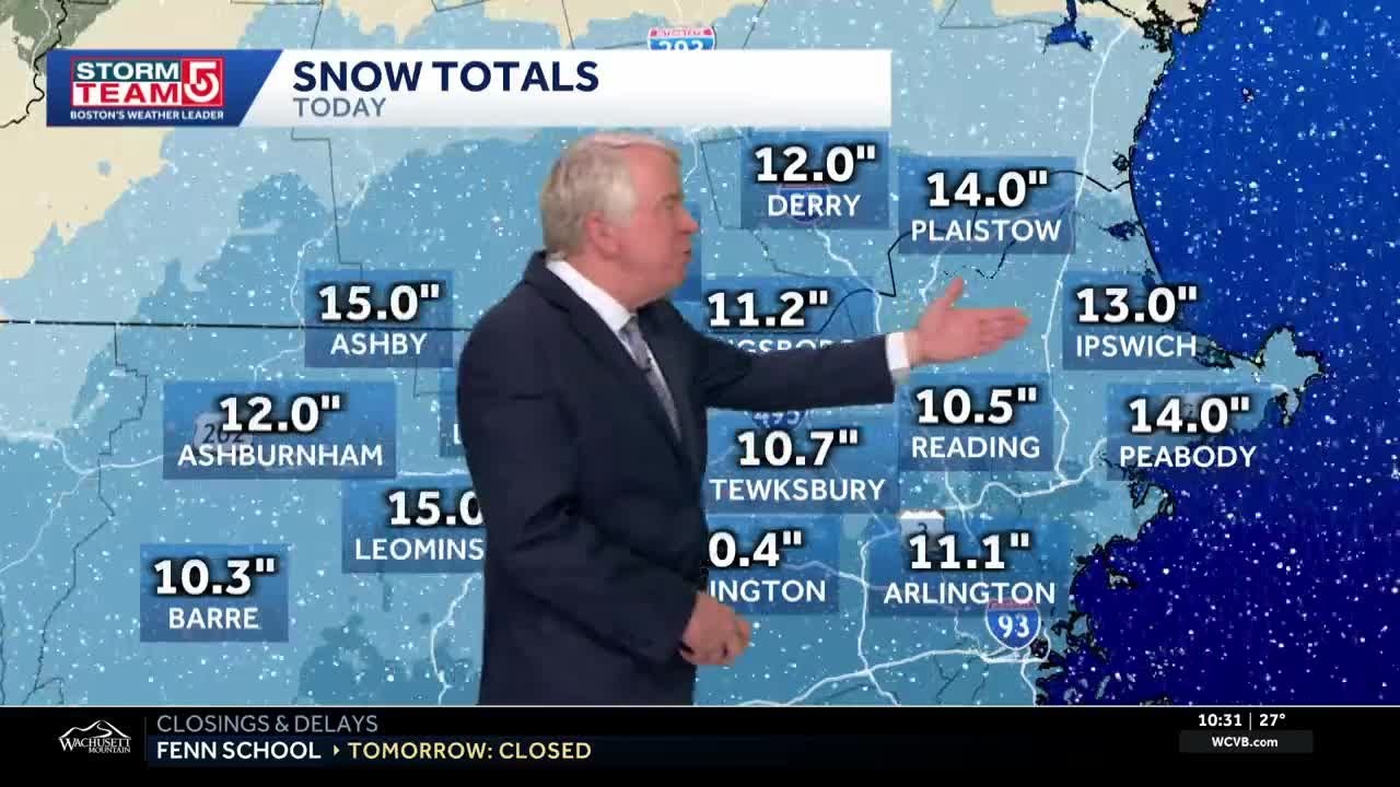 Video: Visibility improving as snow continues to fall