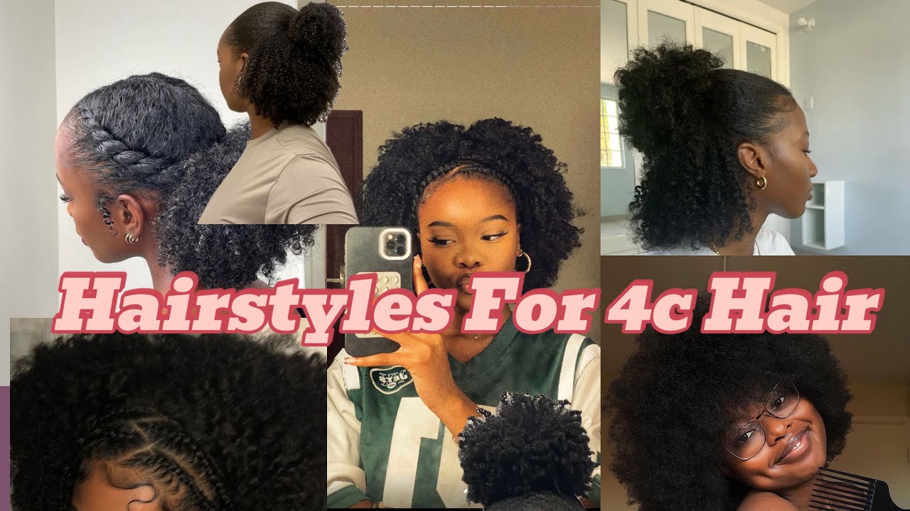 4C Natural Hairstyles |cute and simple hairstyles #blackhairstyles #blacktiktok #4cnaturalhaircare