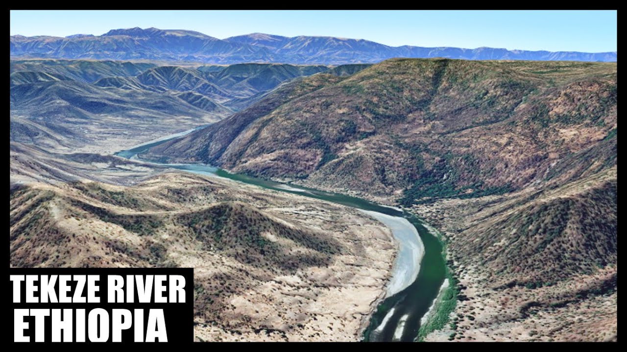 Tekeze River Ethiopia  imagery map video  Aerial view