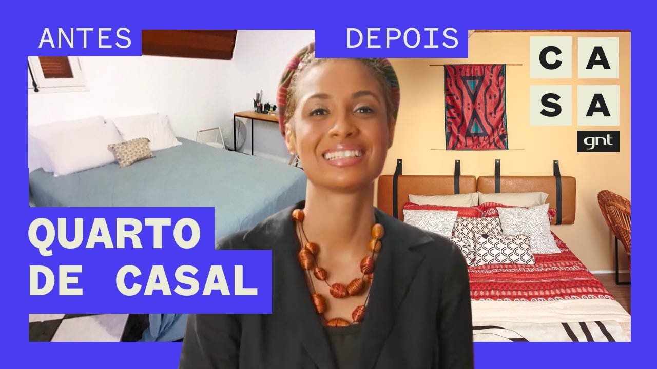QUARTO DE CASAL: reforma cria espaços aconchegantes e coloridos | Antes e Depois | Stephanie Ribeiro