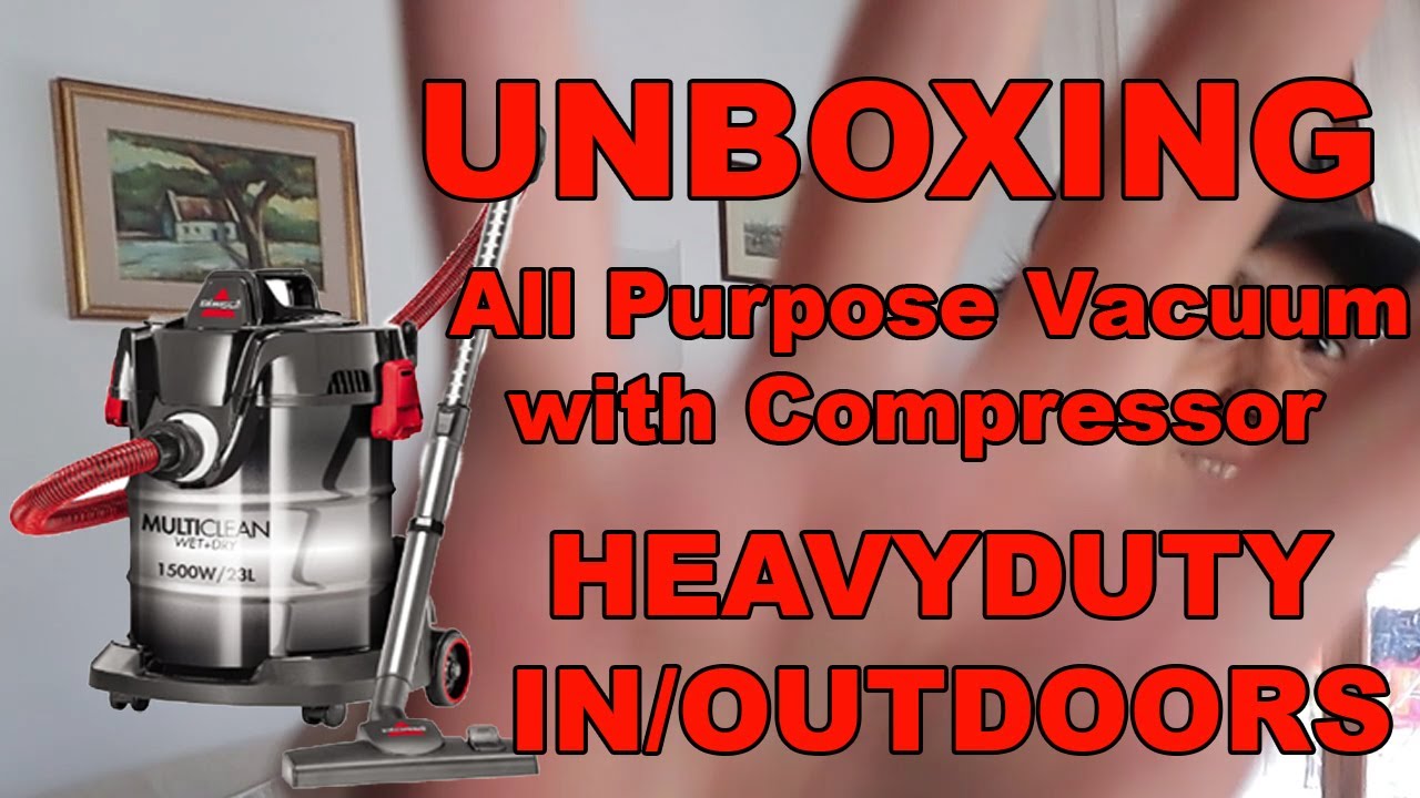 BISSELL MultiClean, Wet and Dry Multifunction Vacuum Cleaner, Compressor Function, (UNBOXING)