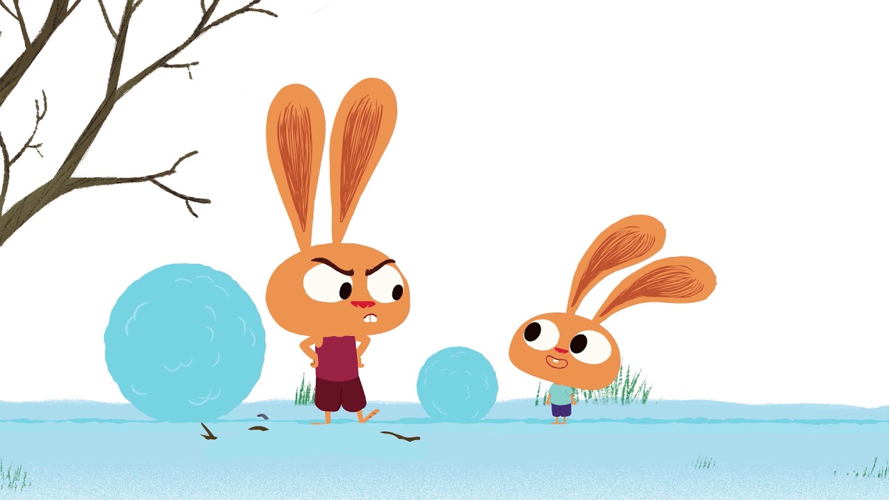 Mister Rabbit. The Snowman. Children's Animation Series