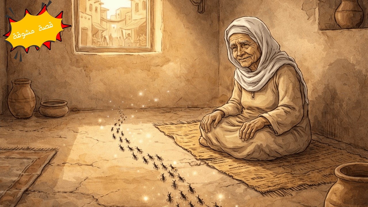 #قصص  قصة الأرملة التي كانت تضع السكر للنمل.. فقام النمل بحفر الأرض تحت كوخها ليخرج لها جرة الذهب!