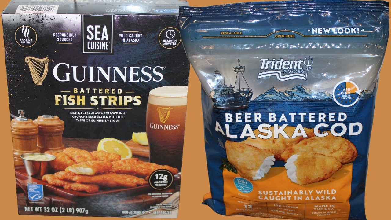 Обзор блюд из морепродуктов: рыбные полоски в кляре из пива Guinness и треска по-аляскински в пив...