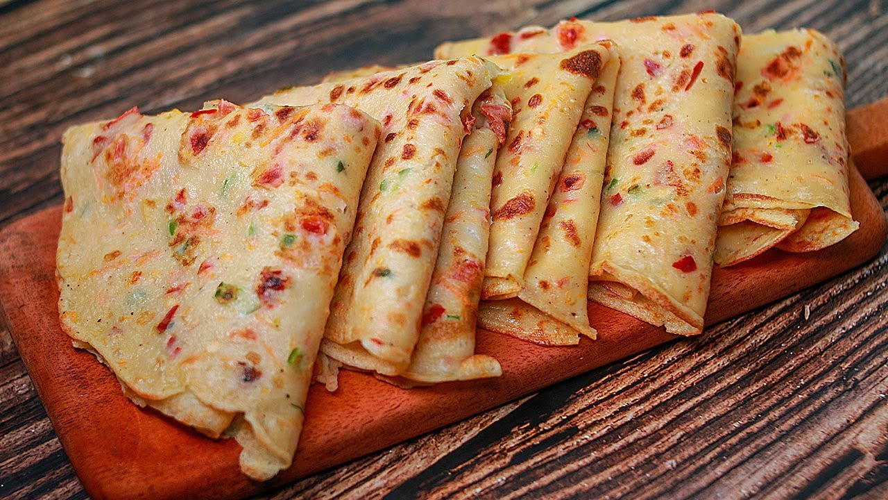 Spicy Vegetable Crepe For Breakfast | 5 Mins Easy Breakfast Recipe | Easy Snacks Recipe | Toasted