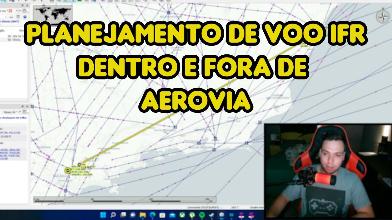 Como planejar um voo IFR dentro e fora de aerovia.