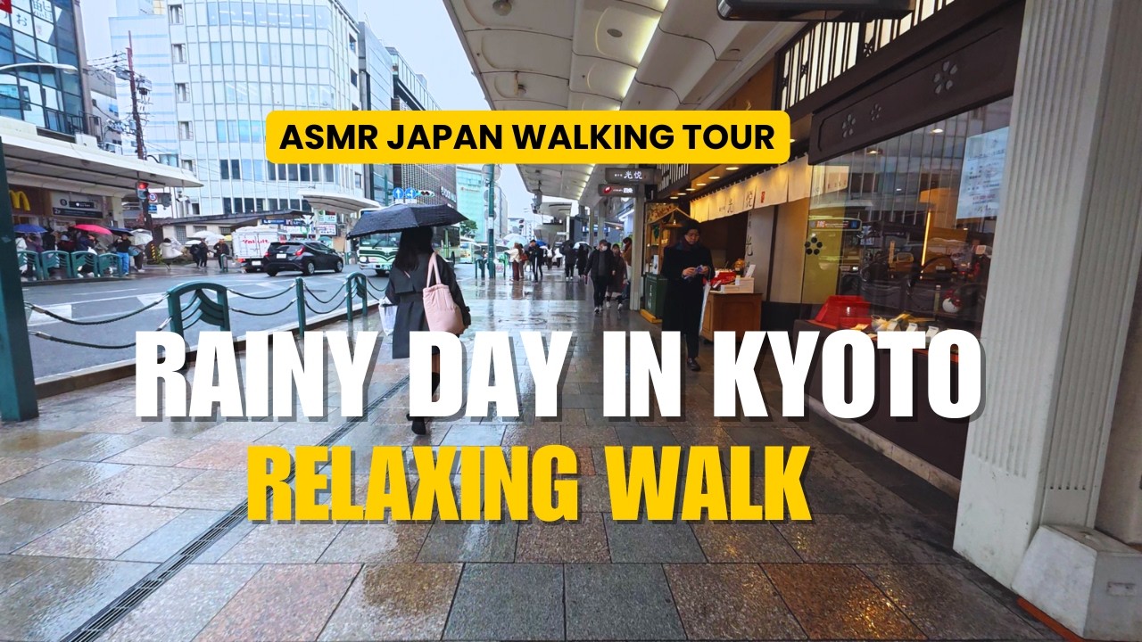 Relaxing Walk Rainy Day in Kyoto Gion | ASMR Japan Walking Tour