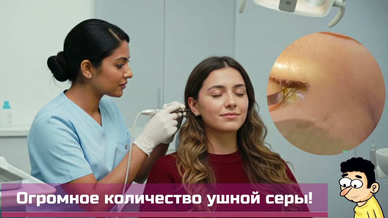😱 Огромное количество ушной серы! Чистка ушей с музыкой для релакса