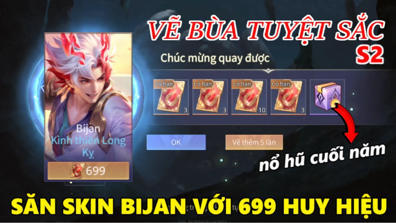 LIÊN QUÂN VẼ BÙA TUYỆT SẮC SĂN SKIN BIJAN KÌNH THIÊN LONG KỴ VỚI 699 QUÂN HUY | LIÊN QUÂN MOBILE