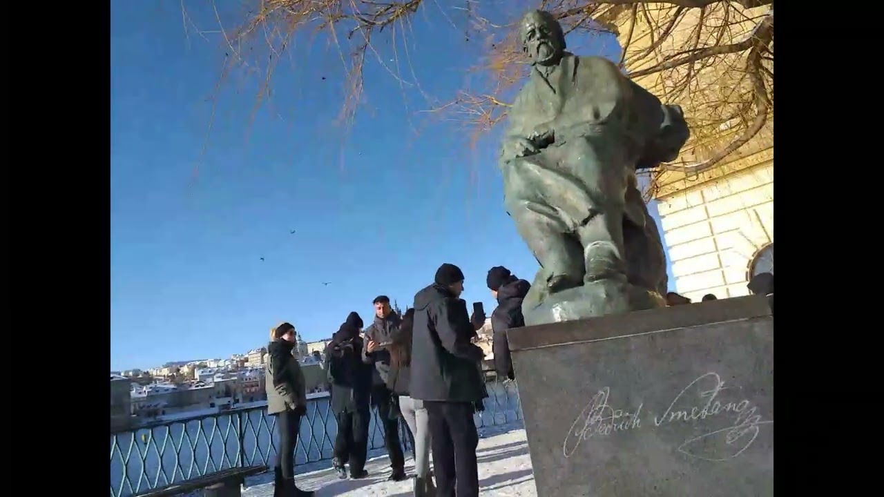 Snowy and Sunny Day in Prague