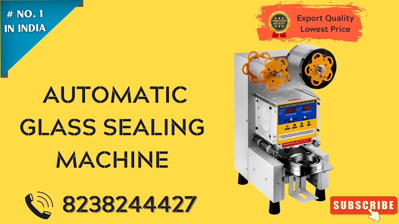 Semi auto glass sealing machine, cup sealer