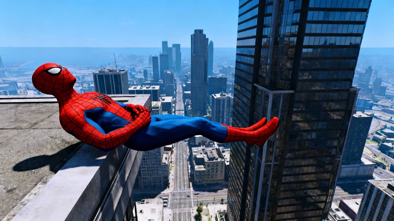 Spider-Man Goes Insane! Extreme Jumps & Painful Falls 😱 | GTA 5 Fails