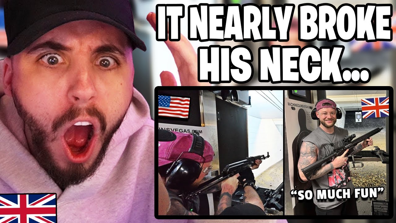 Brit Reacts to Brits Shoot Guns in America for the FIRST TIME!