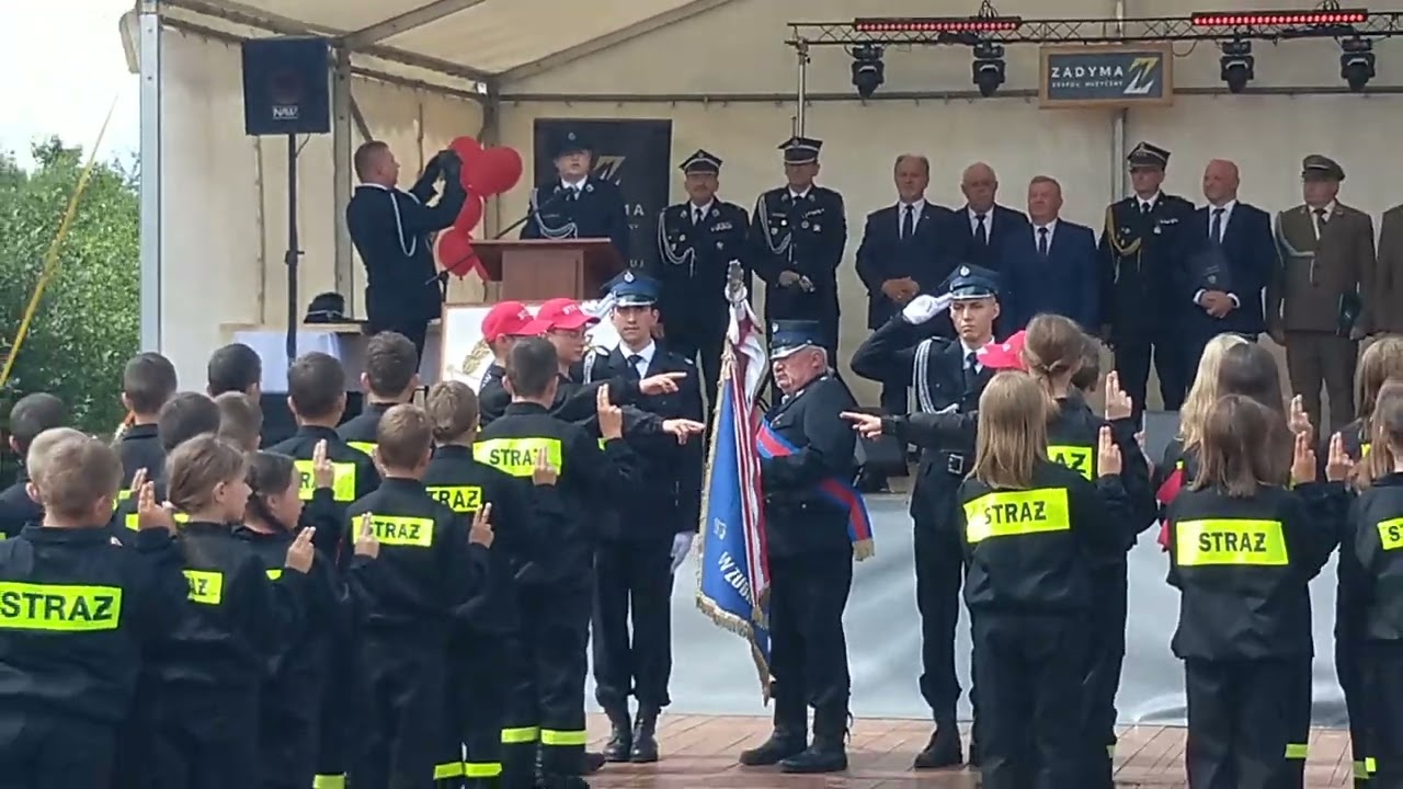 100-lecie OSP w Zubrzycy Dolnej - ślubowanie Młodzieżowej Drużyny Pożarniczej