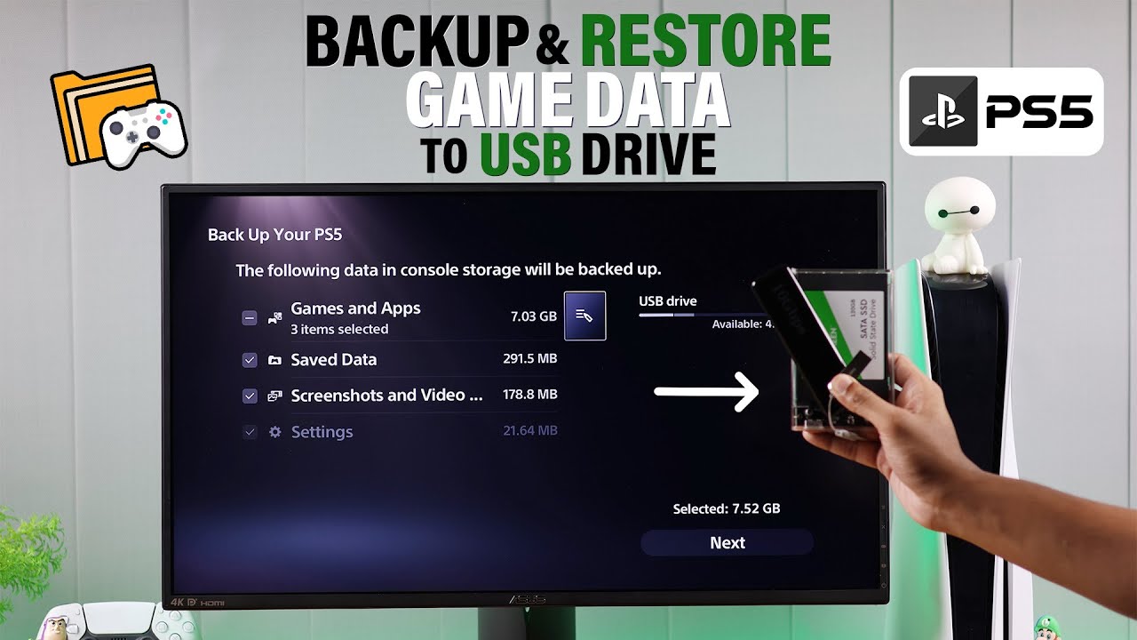Как сделать резервную копию всех игр PS5 на USB-накопитель! [Восстановить позже]