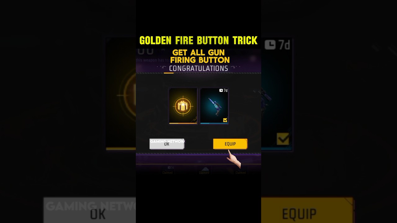 Golden Fire Button Trick || Free Fire Mastery Firing Button - How To Get?