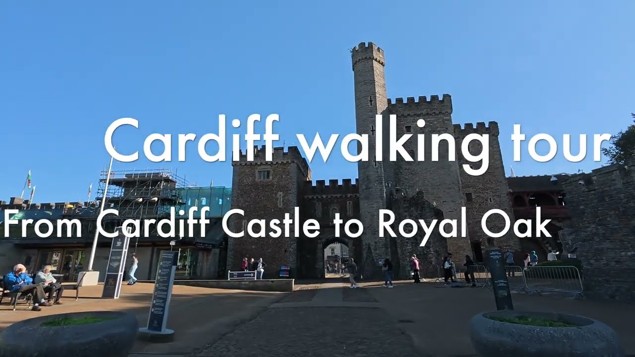 Cardiff City Walk in September | From Cardiff Castle to Royal Oak Pub | Natural Sound No Music