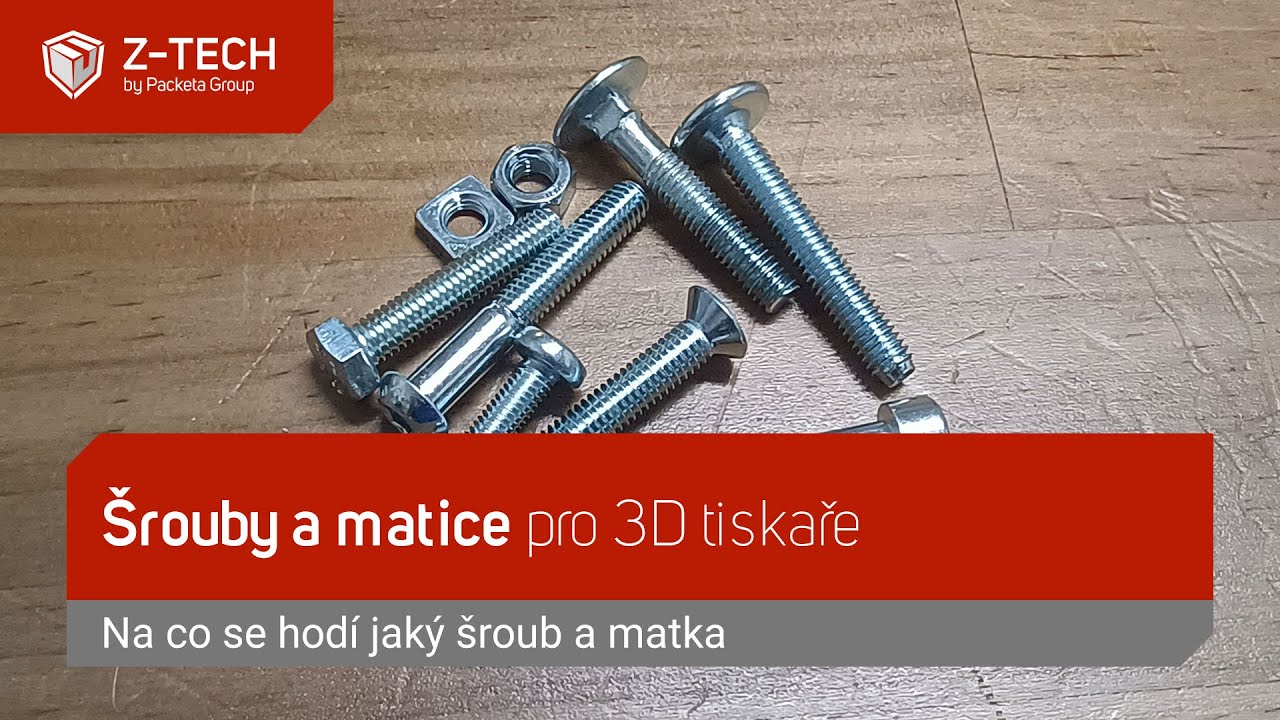 Šrouby a matice pro 3D tiskaře