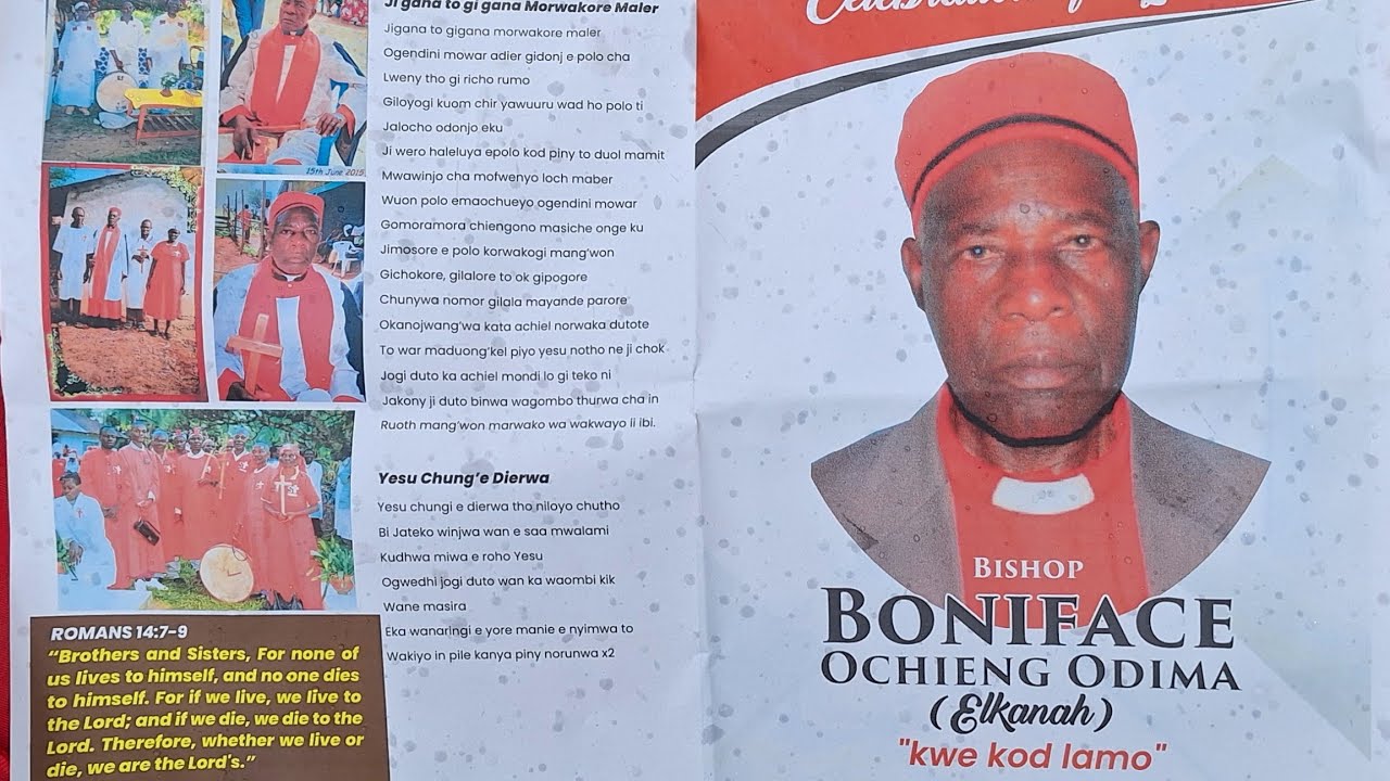 CELEBRATING THE LIFE OF BISHOP BONFACE ELKANA OCHIENG ODIMA.