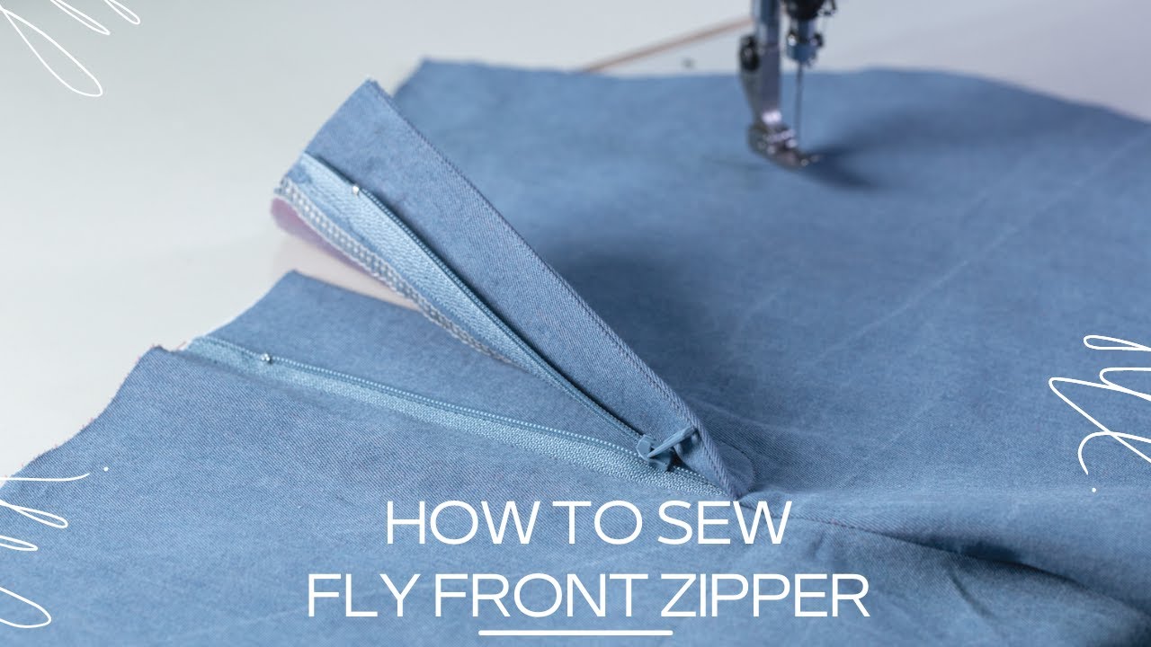 How To Sew Trousers Fly & Zipper | Sewing Tips For Beginners