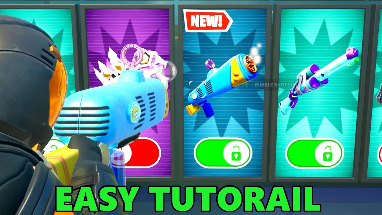 BUBBLE SHOTGUN RIFLE LOCATIONS | 1V1 WITH EVERY GUN 6155-1398-4059 FORTNITE