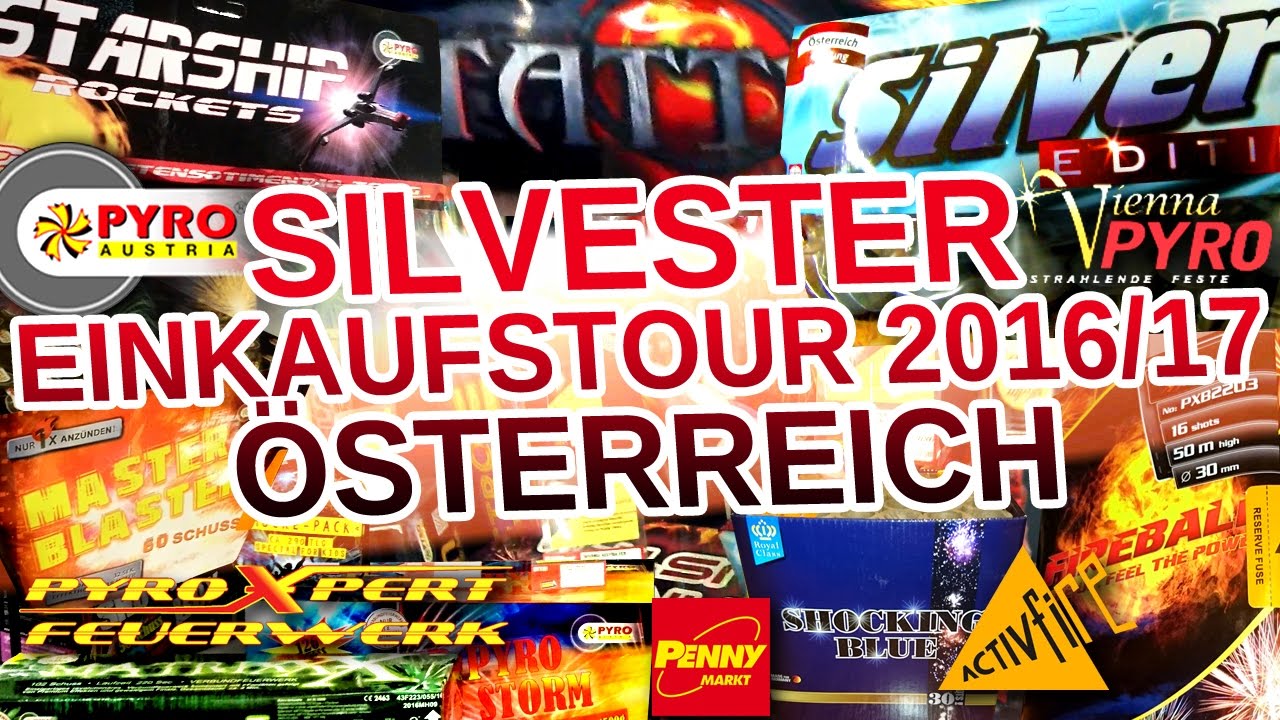 Silvester Feuerwerk Einkaufstour Österreich Wien 2016-17 [FULL HD]