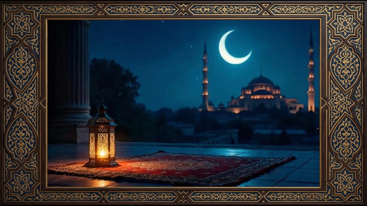 Night of Peace  2H Islamic Ambient Art for TV four you Elegant TV Frame 4k No Sound
