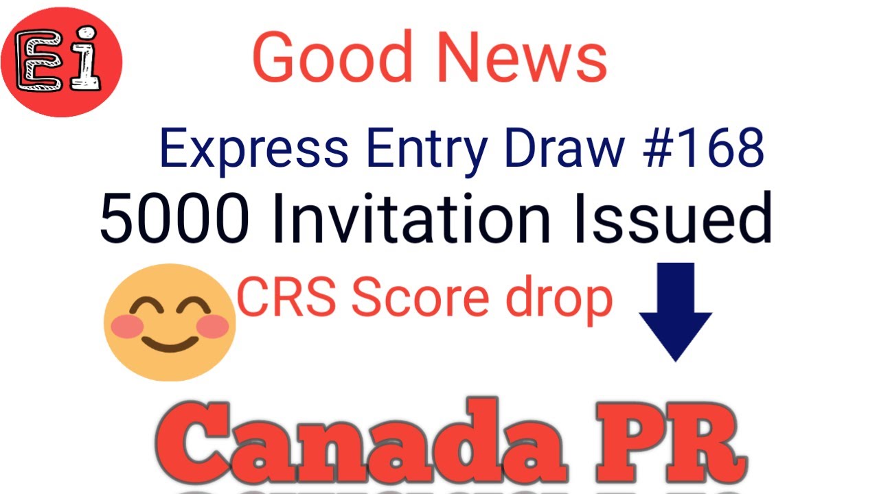 Canada PR Express Entry Draw #168| CRS score as on 25 November 2020| CRS score drop