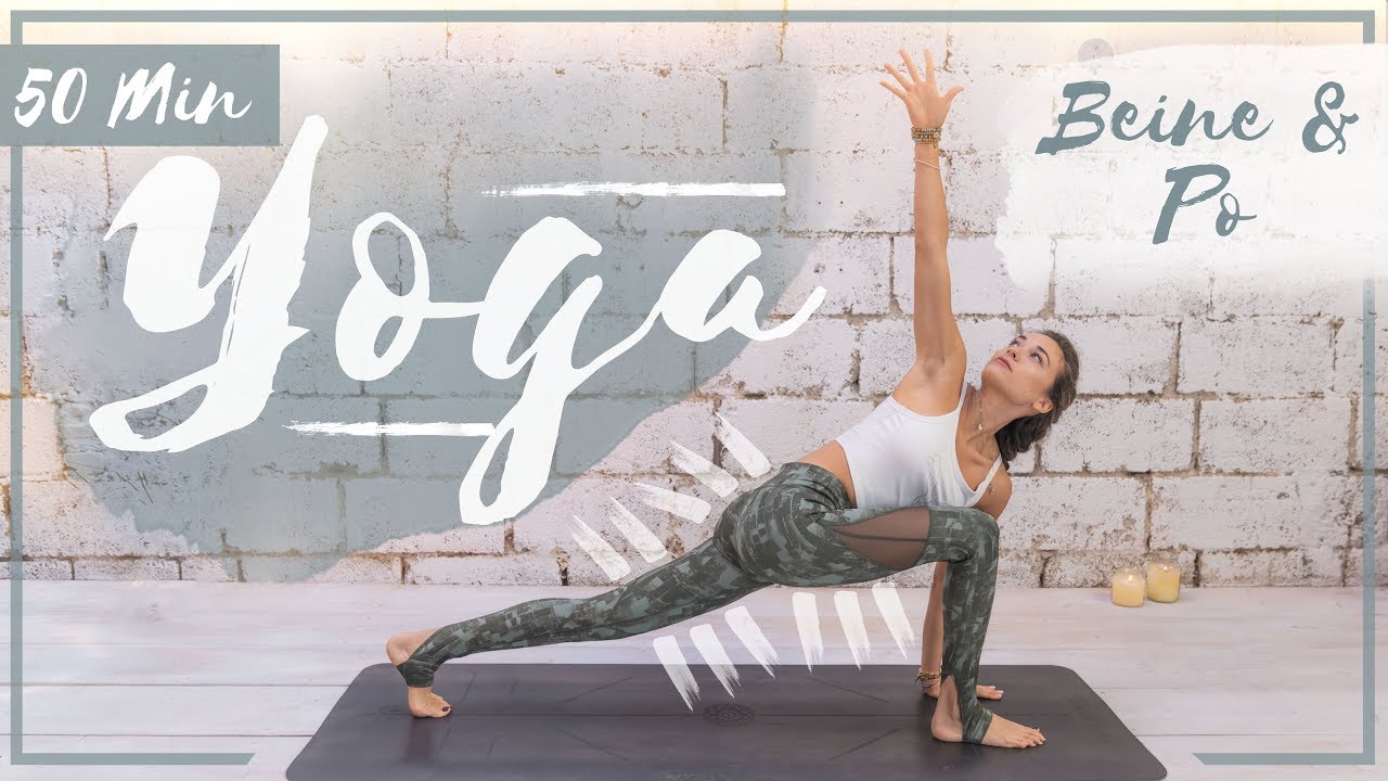 Yoga für Zuhause ♥ Beine und Po kräftigen ♥ Komplette Stunde