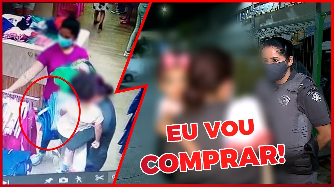FURTOU A LOJA E USOU A CRIANÇA PARA ESCONDER
