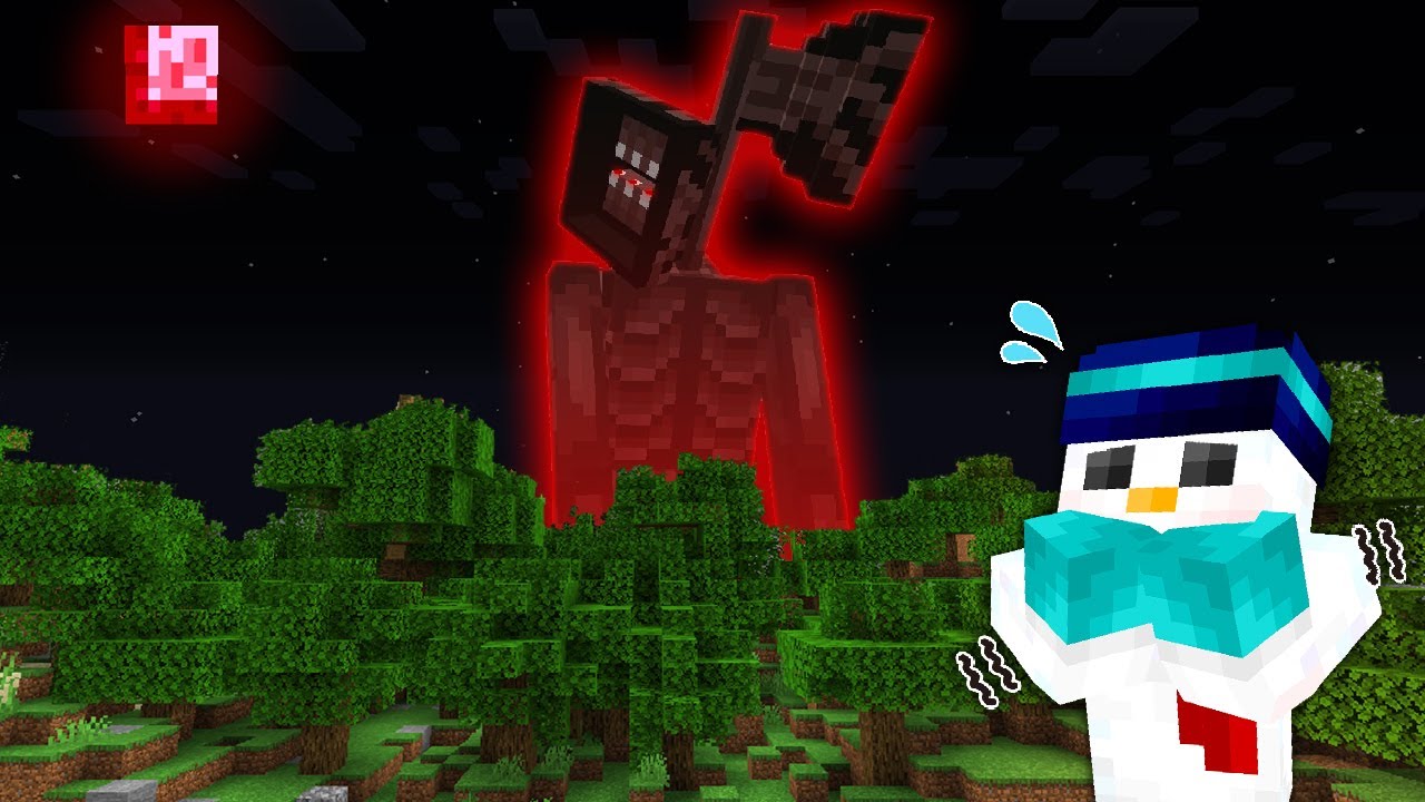 【マイクラ】1週間「化け物」がいる無人島でサバイバル生活してみた結果！？