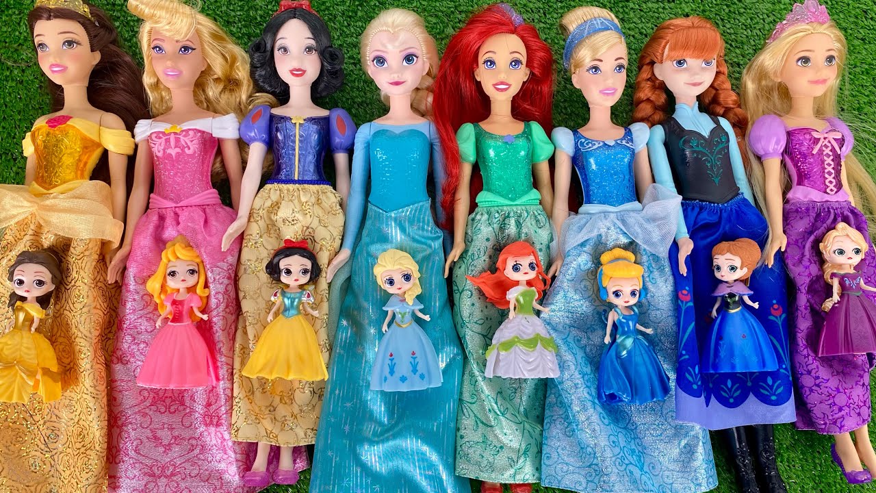 Disney Princess Doll Makeover ~ DIY Miniature Ideas for Barbie - Wig, Dress, Faceup, andMore! DIY  