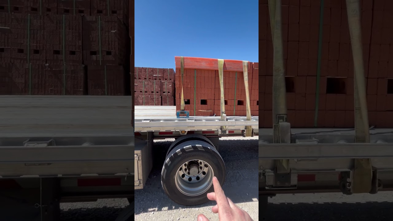 Brick load securement #hmdtrucking #trucking #flatbed #truckdriver #flatbedgang