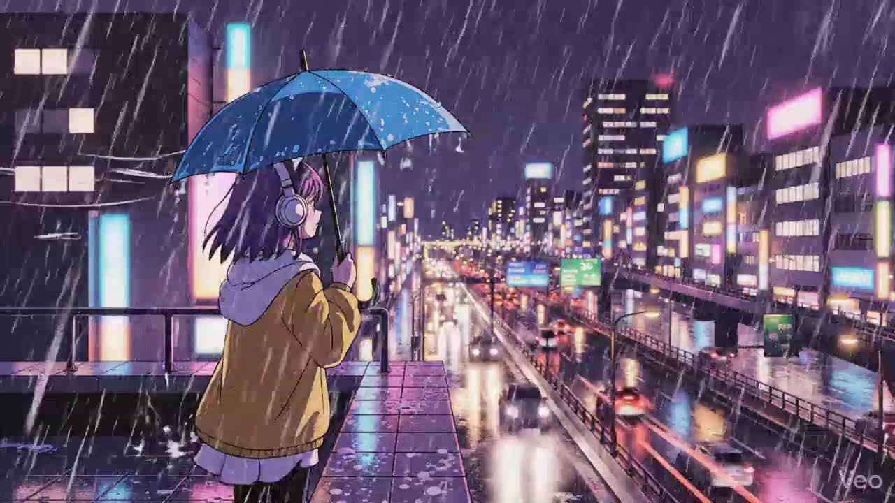 Rainy Neon Streets 🌧️ Japanese City Lofi | Study Beats
