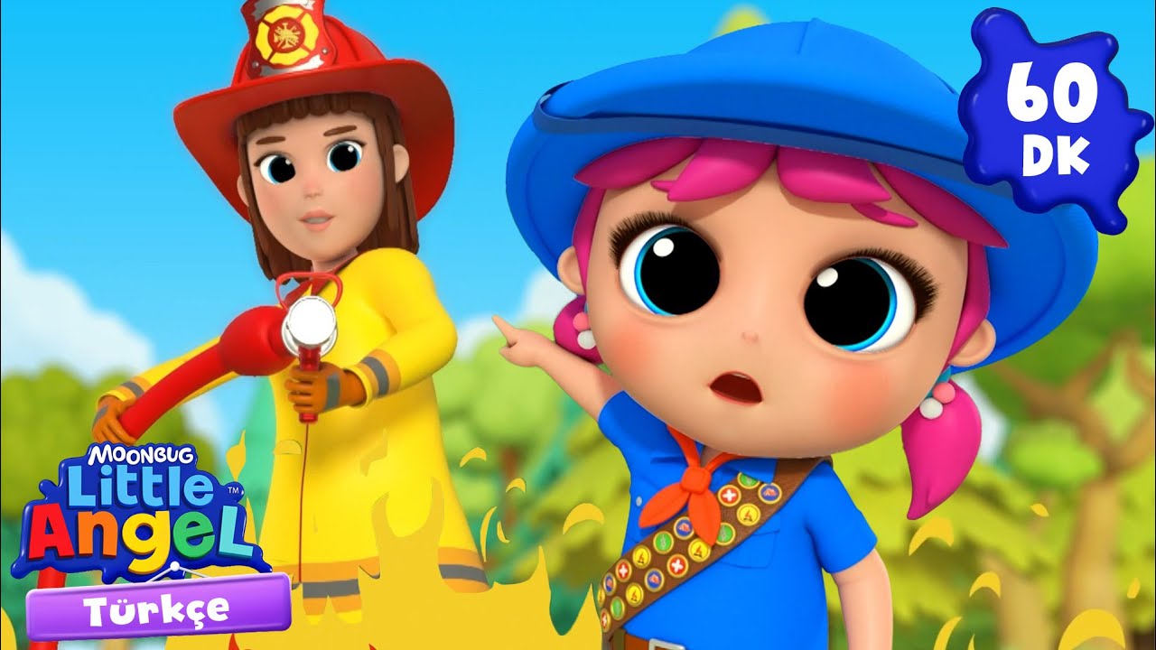 İtfaiyeciler Kurtarmaya Geliyor 🚒🔥 | LITTLE ANGEL | Çocuk Çizgi Filmleri | Moonbug Kids Türkçe