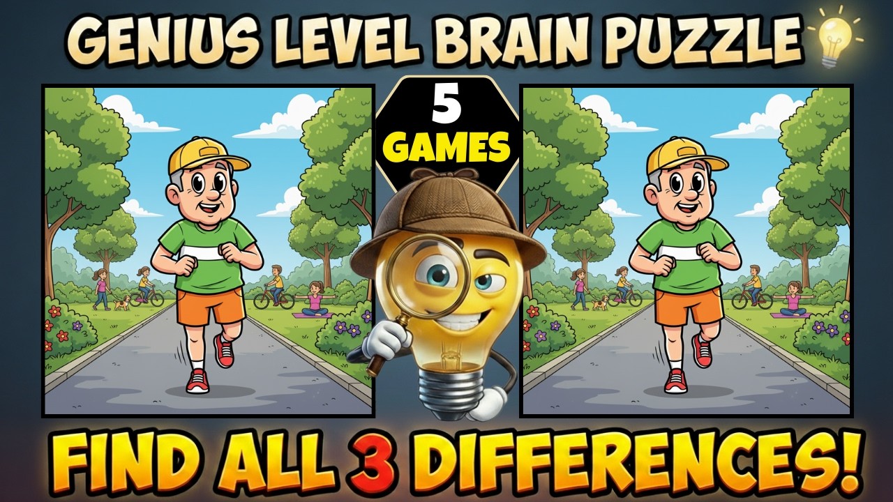 [Find the 3 differences] 5 BRAIN GAMES! Can You Solve Them All?💡