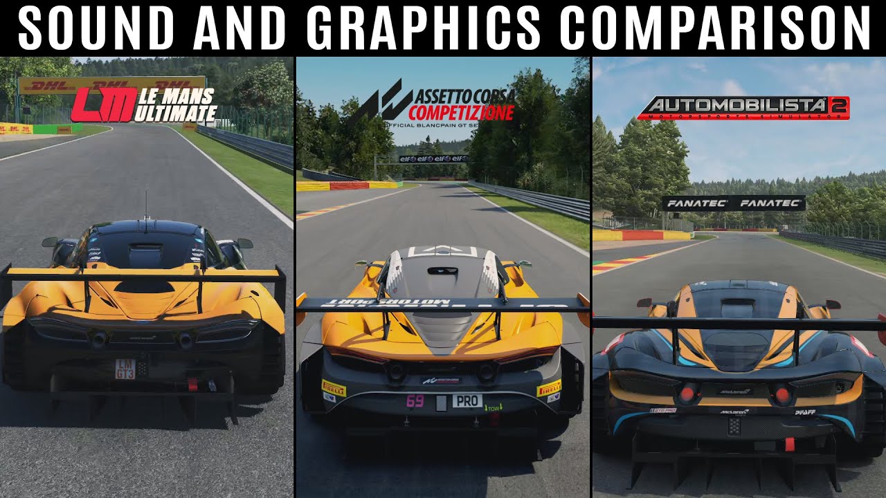 LMU vs ACC vs AMS2 | McLaren 720 GT3 EVO Comparison