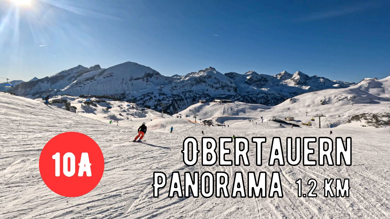 Skiing Slope 10A (Red & Blue) at Obertauern - From Panorama Lift | Scenic Views