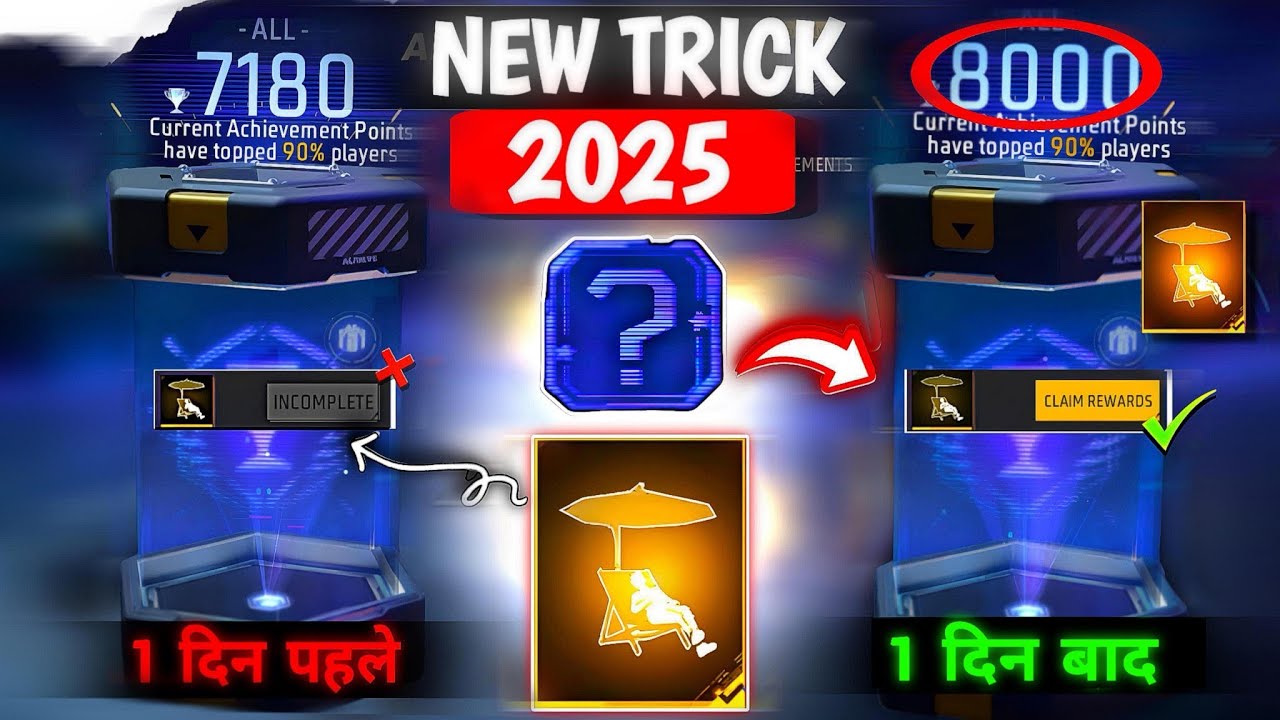 How To Complete All Achievement Mission In Free Fire 2025 TRICK🤯| Get Emote IN 1 DAYS Achievement Ff