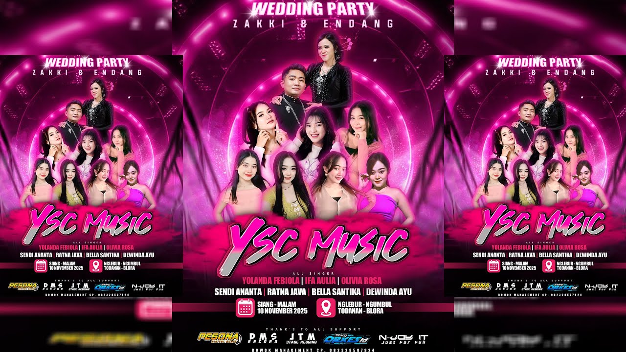 🔴LIVE SETREAMING _  YSC MUSIC || WEDDING PARTY ENDANG & ZAKKI || PESONA AUDIO INOK LIGHTING