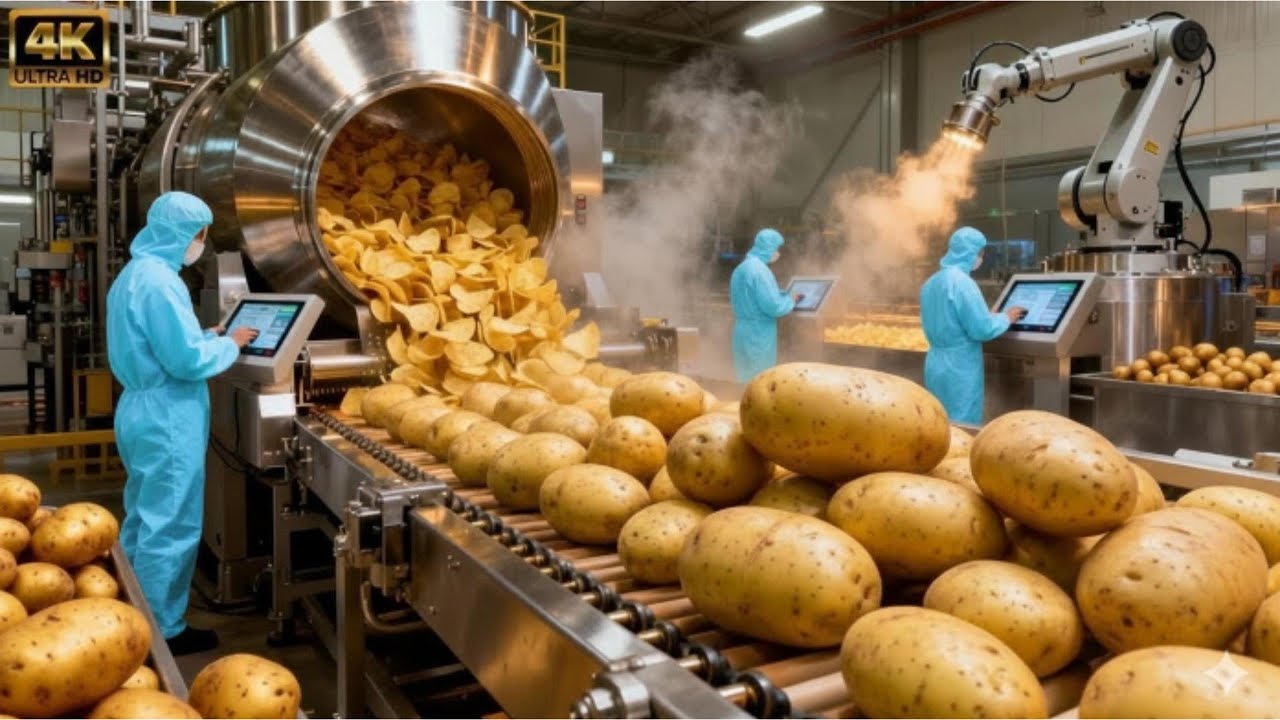 Inside a Modern Lay’s Factory | How MILLIONS of Whole Potatoes Become Crispy Chips (Full Process)