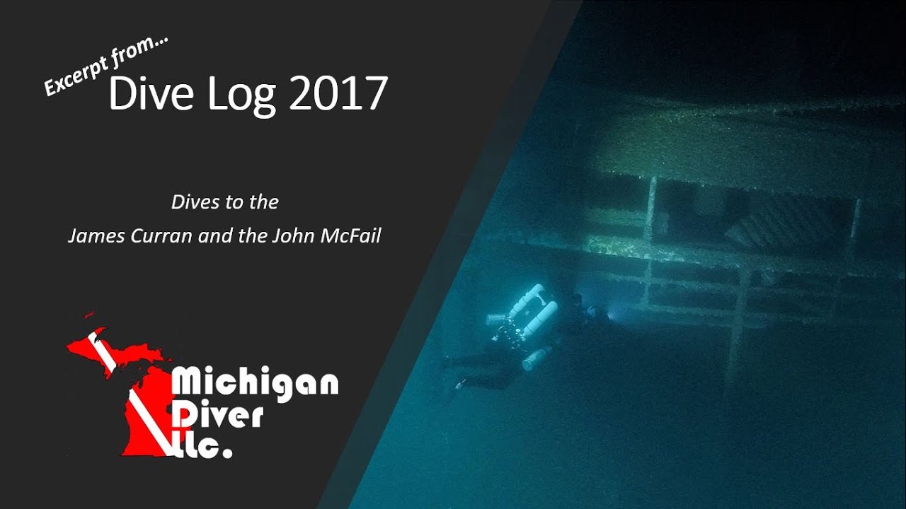 Dives to the Twin Car Ferries, the Curran and McPhail Shipwrecks located in Lake Huron.