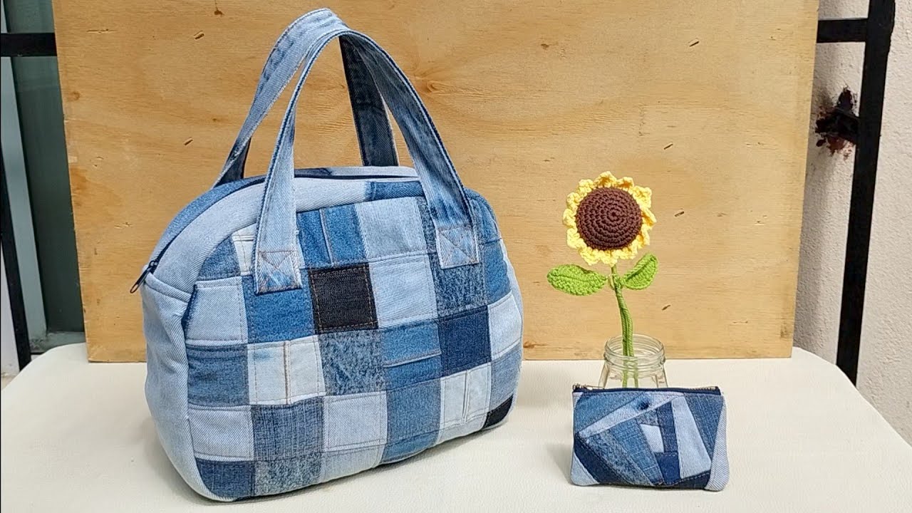 Bolso de mano/ cómo hacer un bolso de jeans reciclados 