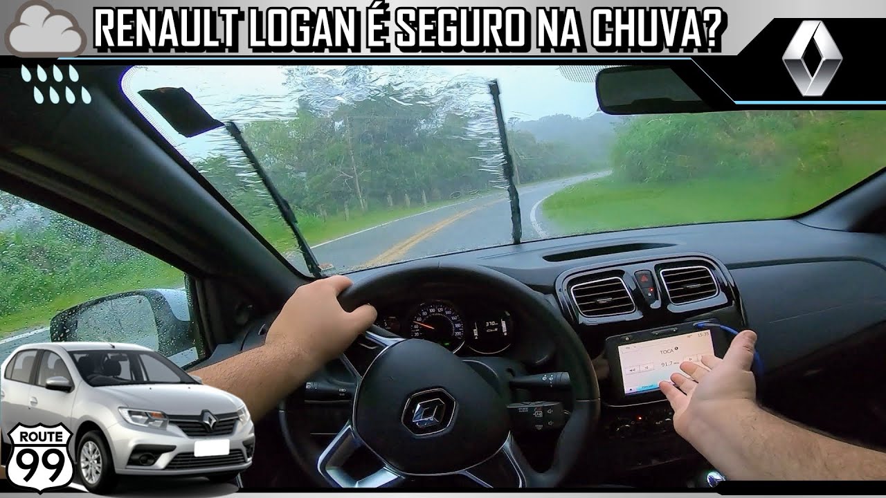 RENAULT LOGAN É SEGURO NA RODOVIA COM MUITA CHUVA? TESTAMOS!!! | CANAL ROUTE 99
