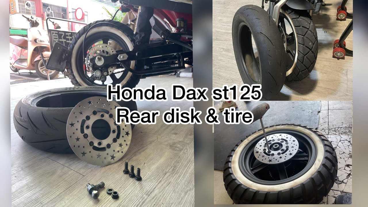 『紅狗日記』Ep29 全熱融胎 客製化 後碟 金屬氣嘴  Honda Dax st125 rear Disk racing tire  #custom 改裝
