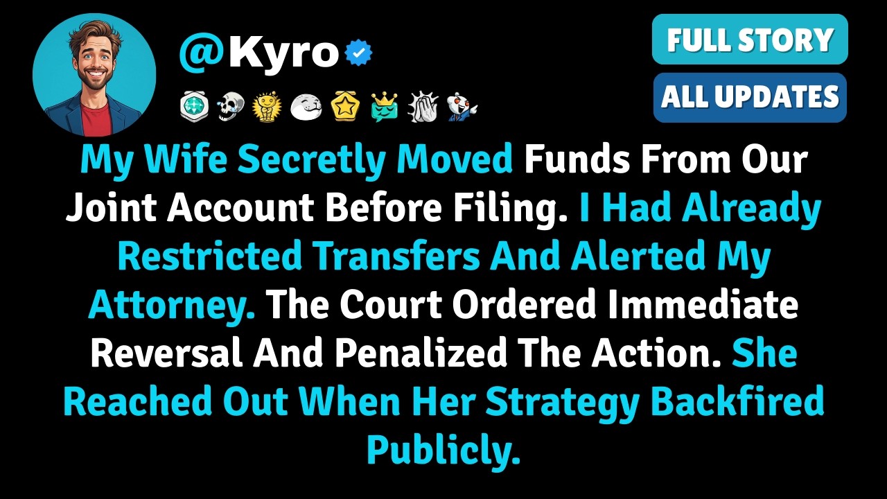 My Wife Secretly Moved Funds From Our Joint Account Before Filing. I Had Already Restricted Transfer