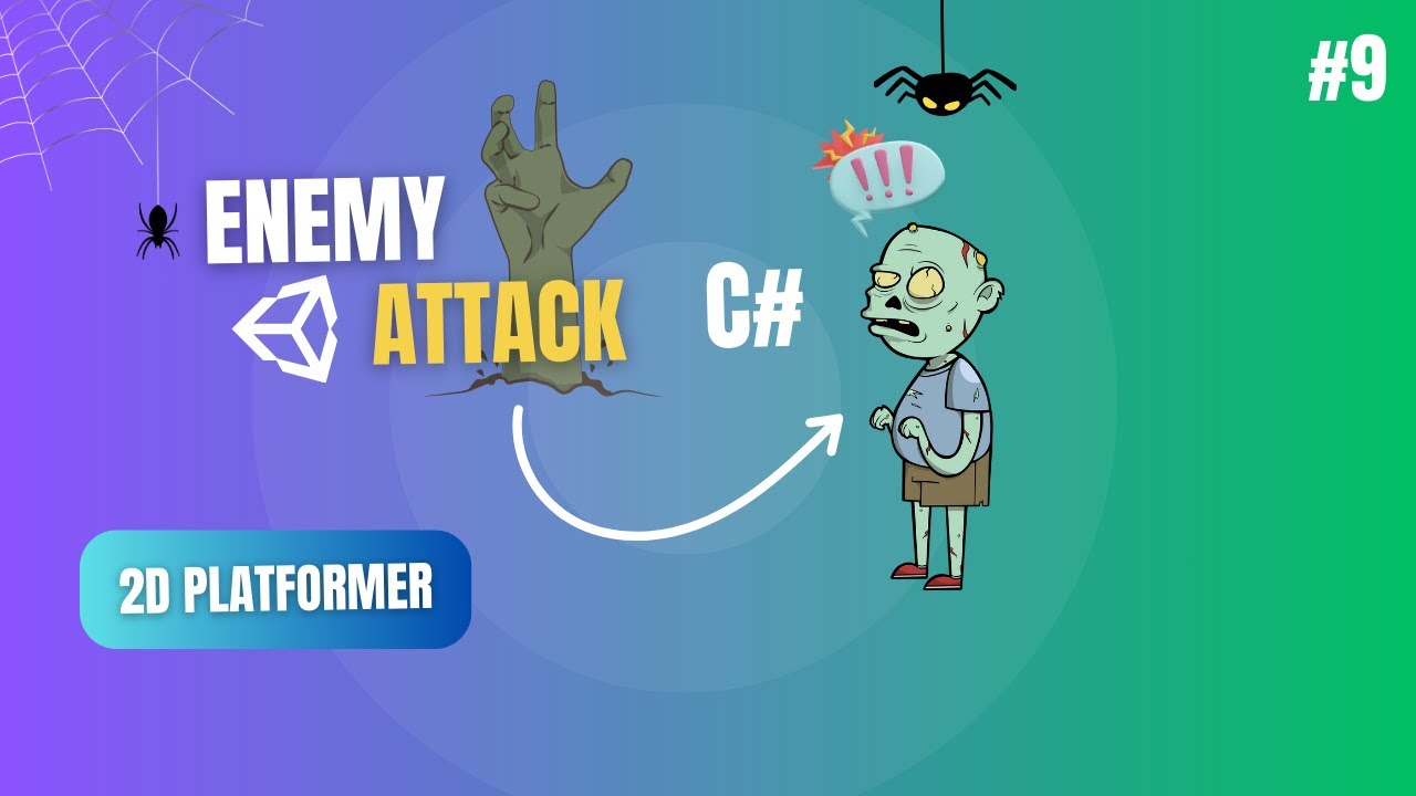 Enemy attack on player in unity #unity #learnunity #learngamedevelopment #unitytutorial #unity2d