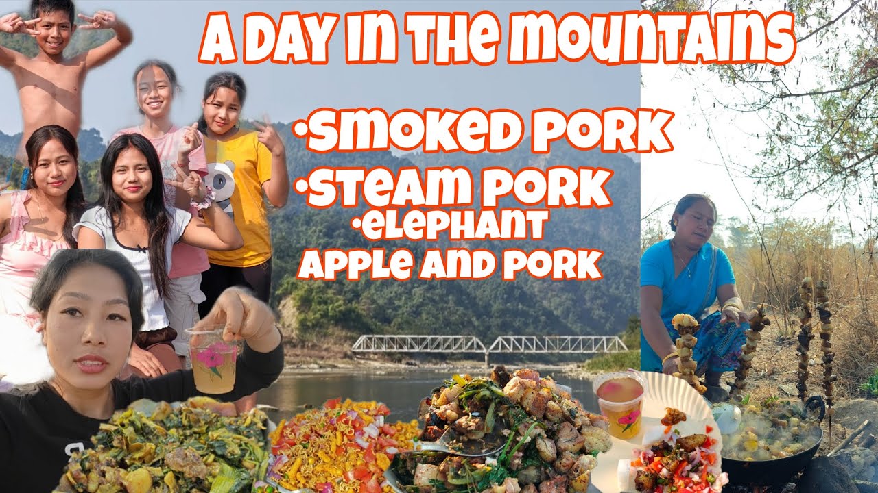 Family picnic|pork cooking| #vlogs #cooking #pork #northeast 
